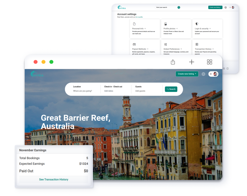 Hyra - Airbnb Clone