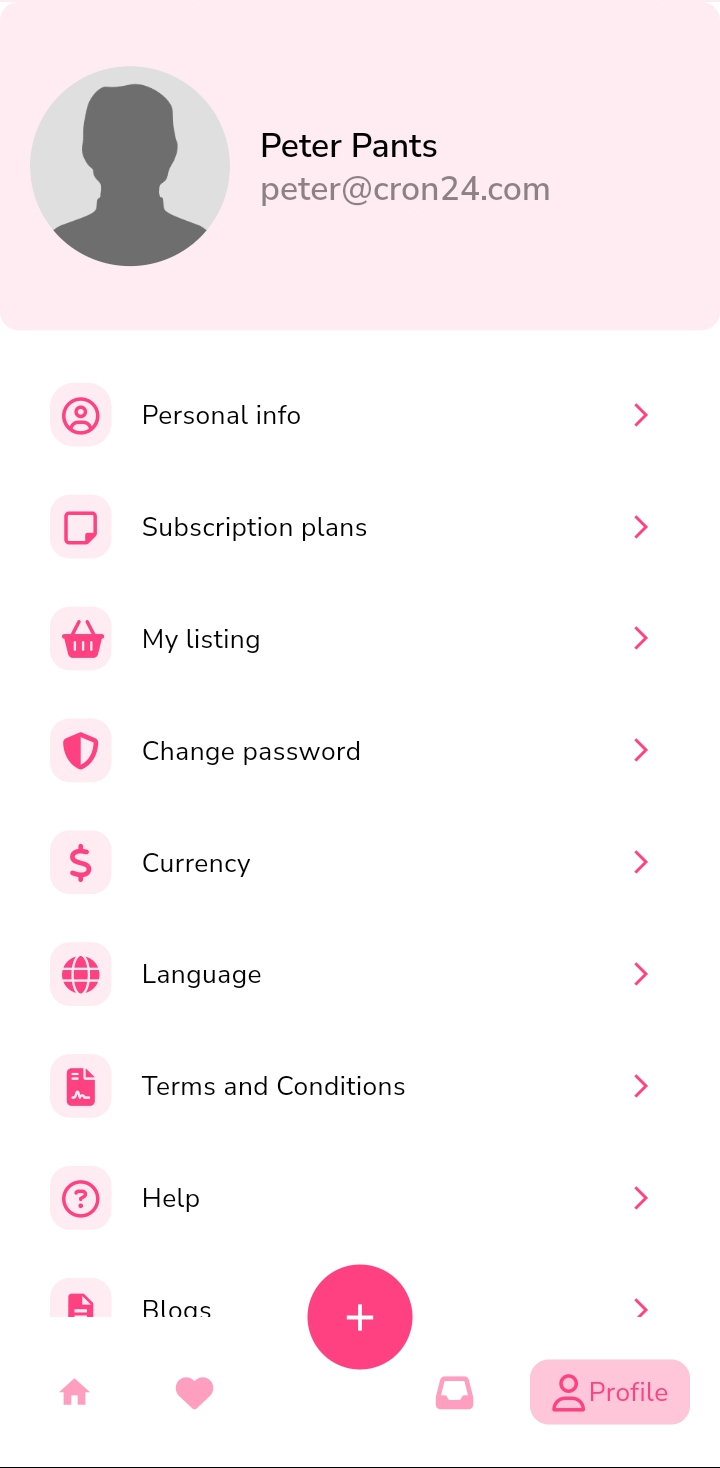 User Profile interface 3